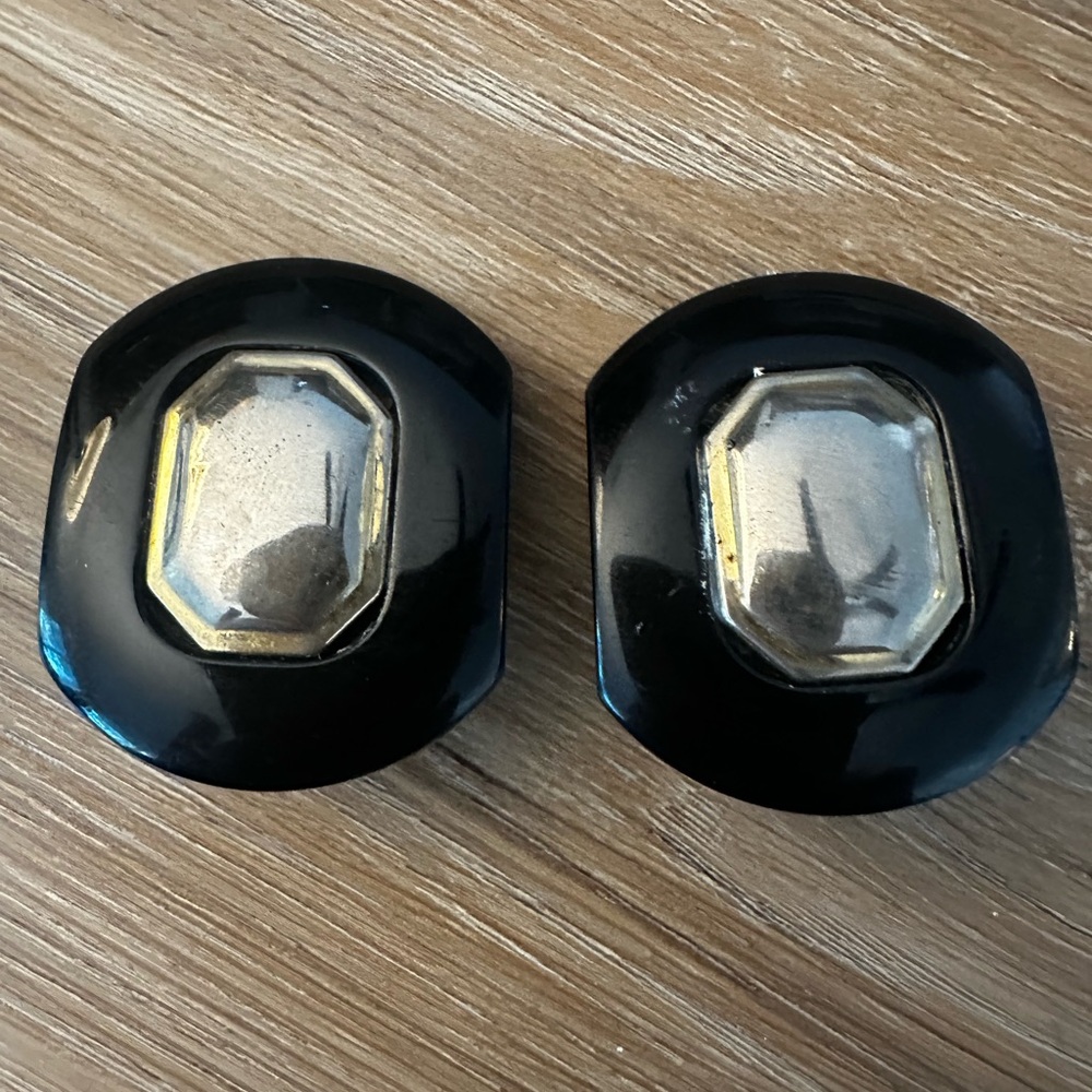 Vintage Acrylic MCM Clip On Earrings